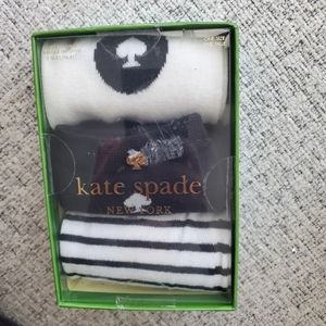 Kate Spade Socks crew cream size 4-10 NIB